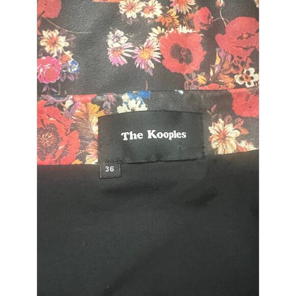 The Kooples Lamb Leather Floral Skirt - Size 36 - As Seen on TV - Picture 3 of 10